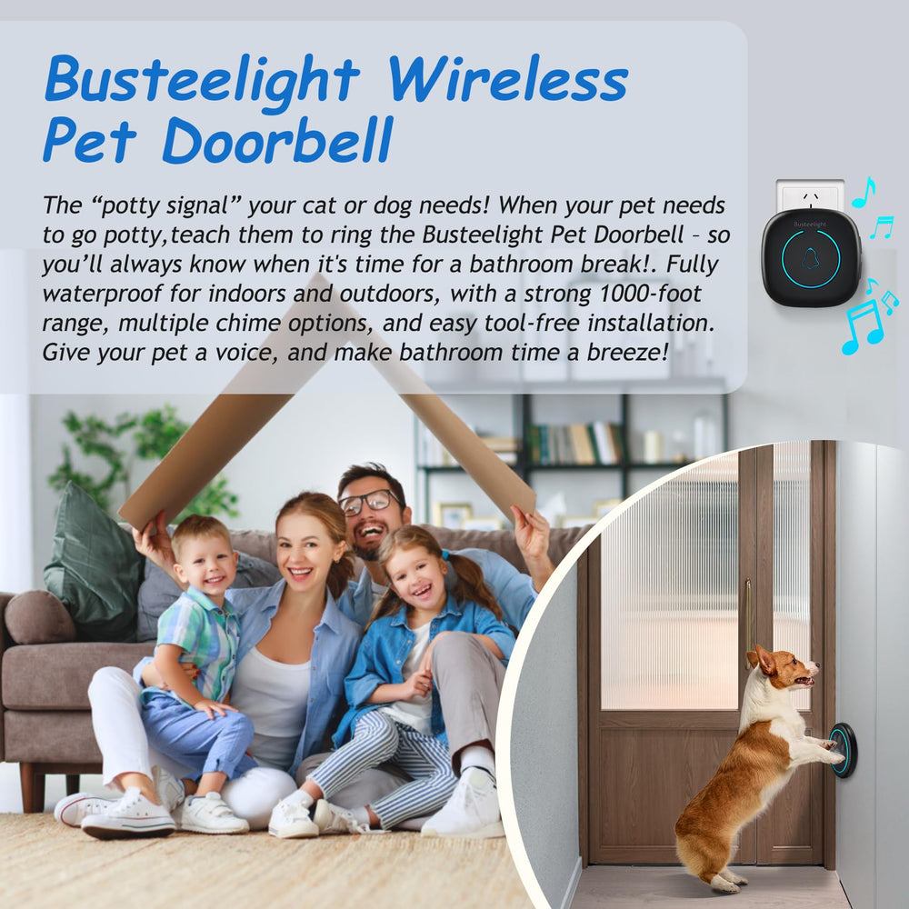 Busteelight receptor de puerta para perro, alcance de 1000 pies para señales claras