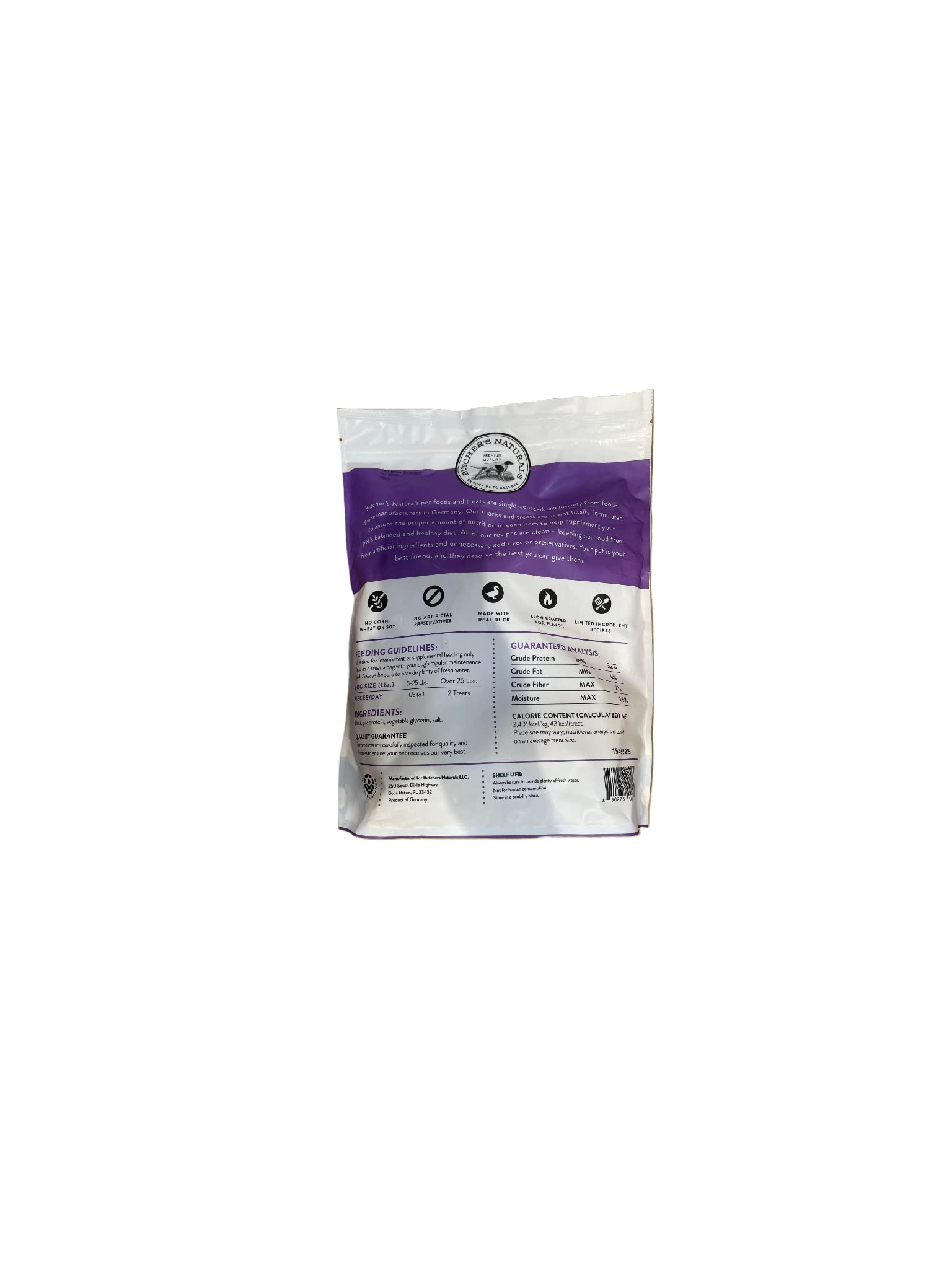 Butcher's Natural jerky de pato horneado, sabor real a carne