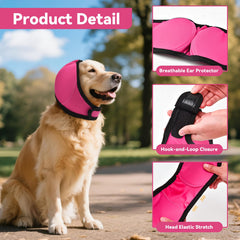 BUWZUJR ajuste con velcro, orejas de perro Rose, ajuste seguro para tallas.