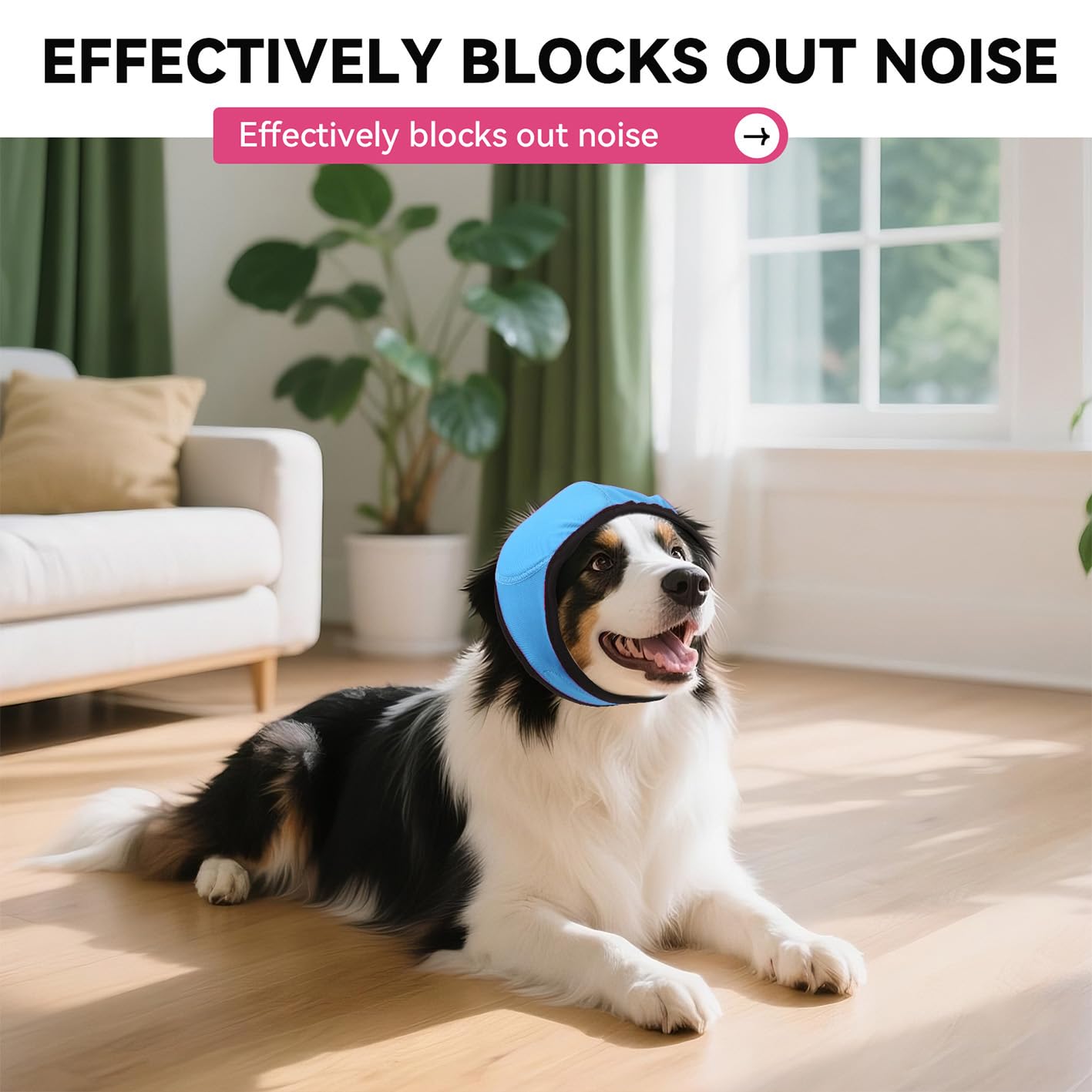 BUWZUJR orejeras para perro: ajuste seguro con velcro.