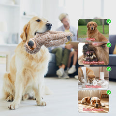 Juguete Shuse con chirrido crujiente para perros grandes, ideal para juegos activos.