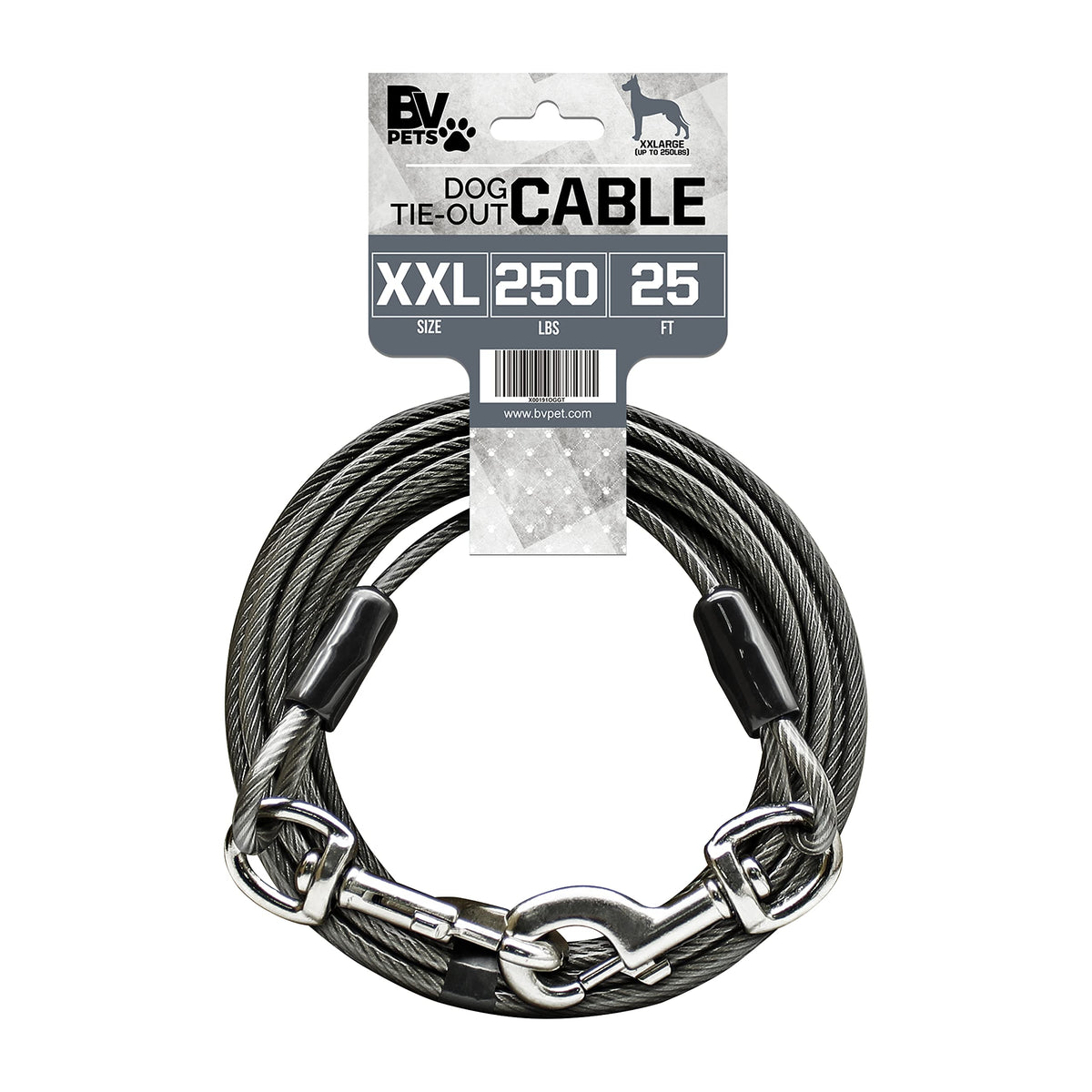 BV cable-tiro-perro-25-pies para libertad controlada en el jardín