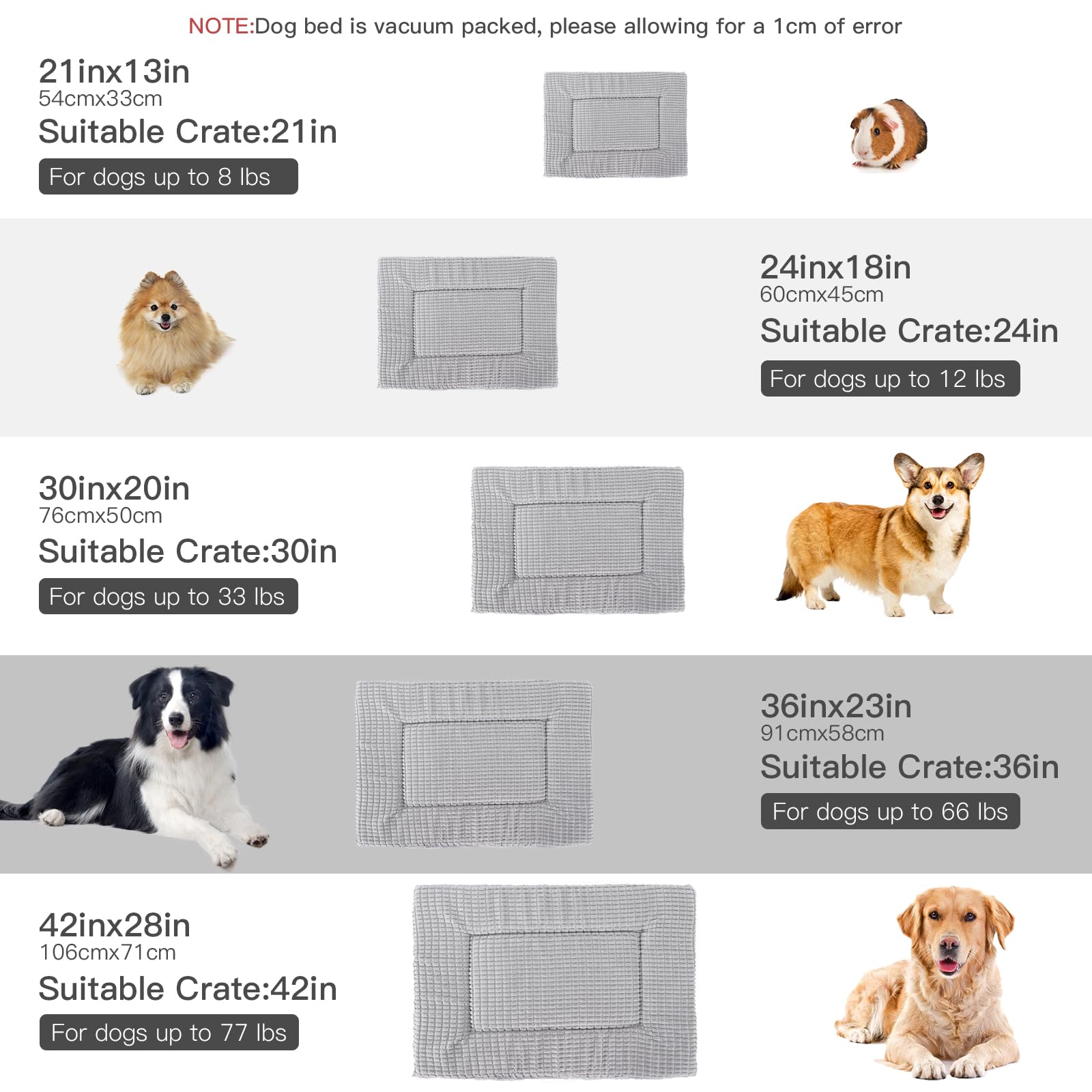 BVAGSS cama para perros mat uso en jaula coche y casa