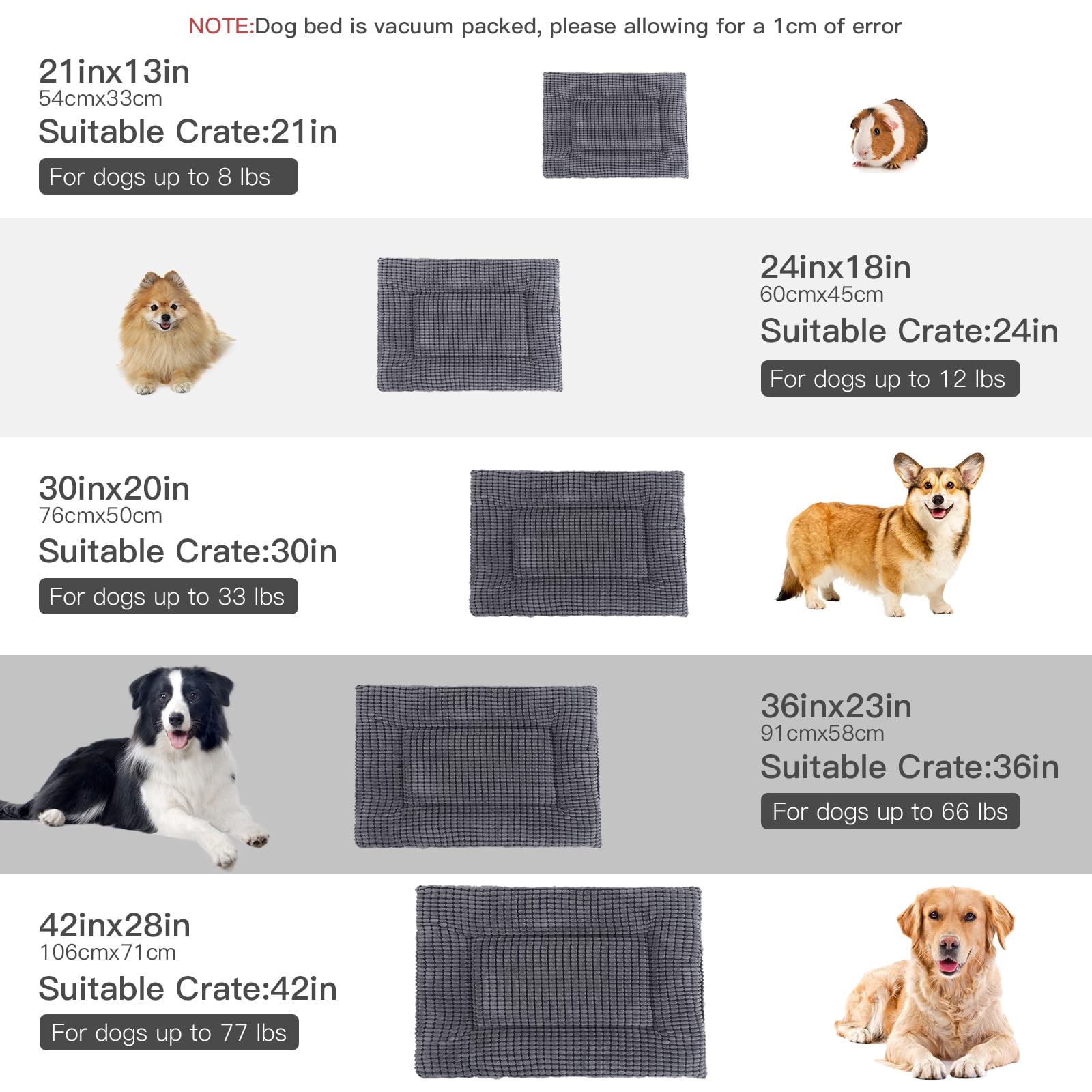BVAGSS dimensiones para mascotas pequeñas y medianas
