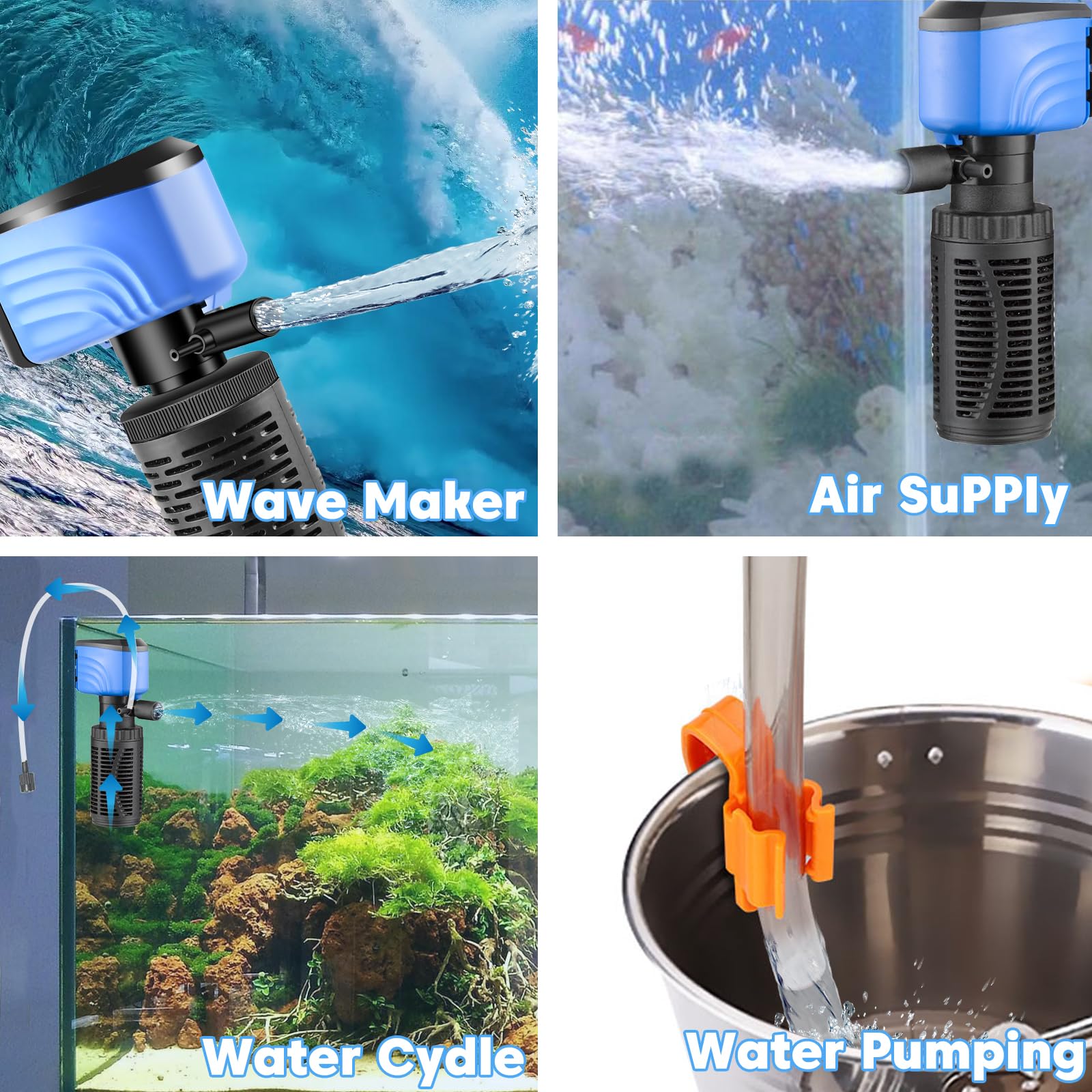 BVOPLME filtro acuario filtracion profunda mantiene agua limpia y estable.