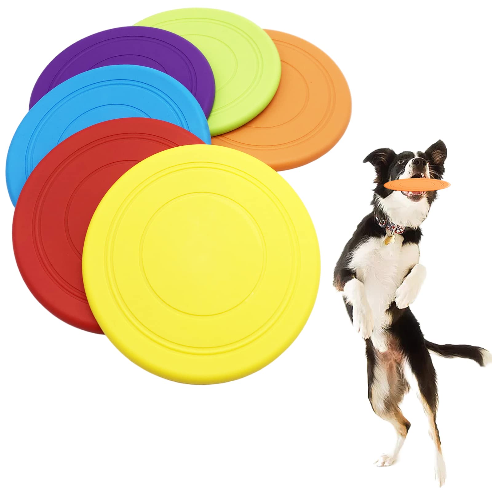 Disco volador suave Bvrbaory rojo para perros pequeños y ejercicios al aire libre
