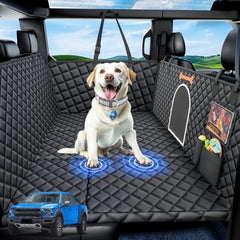 Bwakd XXL cubre el asiento trasero para perros, espacio extra para viajes.