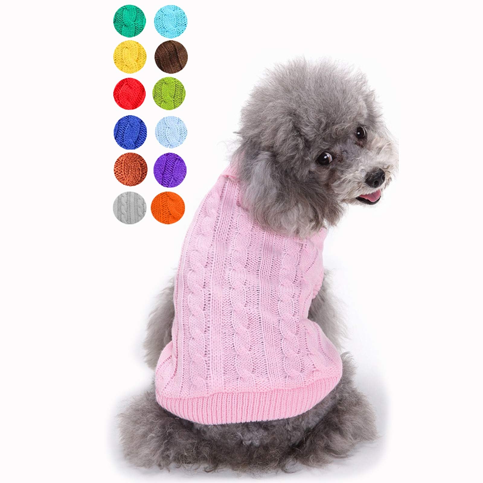 Bwealthest suéter para perro rosa frente, aporta calor diario y estilo