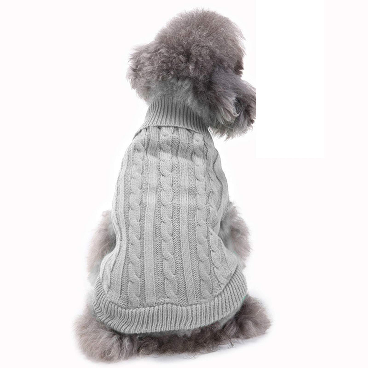 Bwealthest sudadera de cuello alto para perro, vista frontal, abrigo cálido para paseos.