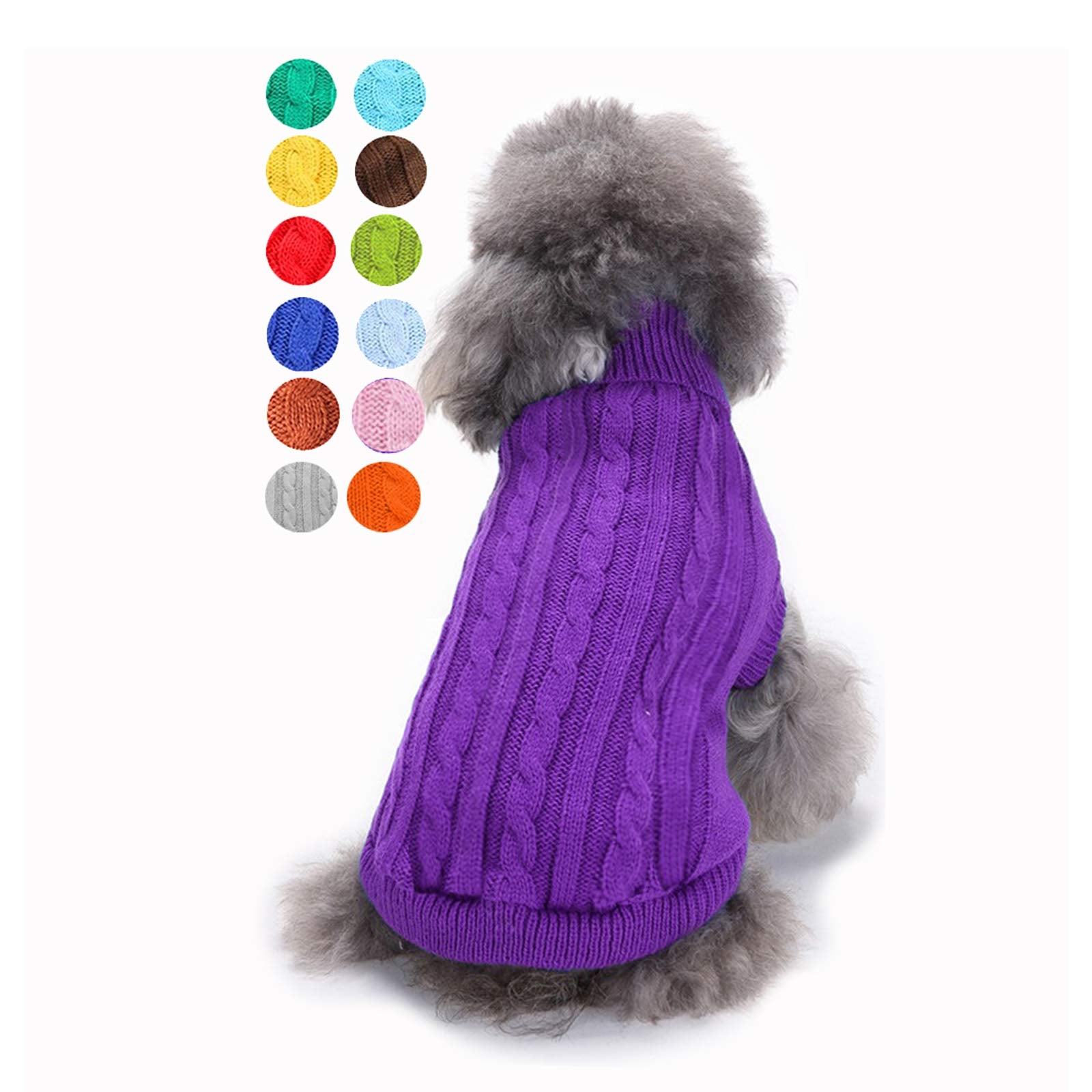 Bwealthest sudadera para perro: vista frontal, cuello alto y cálida.