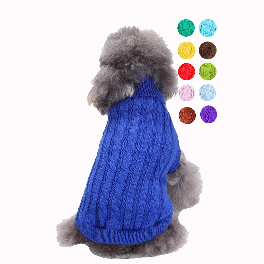Bwealthest suéter para perro cálido con cuello alto, ideal para paseos fríos.