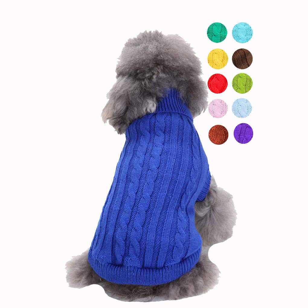 Bwealthest suéter para perro cálido con cuello alto, ideal para paseos fríos.