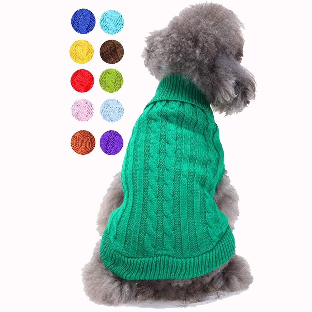 Suéter Bwealthest para perro con cuello alto cálido, ideal para paseos de invierno.
