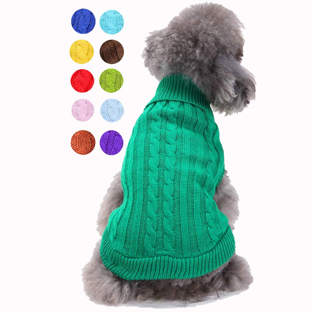 Suéter Bwealthest para perro con cuello alto cálido, ideal para paseos de invierno.