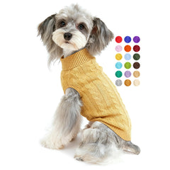 Bwealthest suéter para perro con cuello alto, cálido para paseos en frío.
