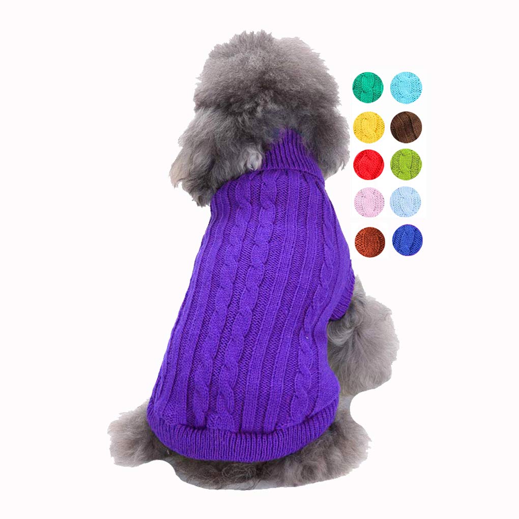 Bwealthest suéter para perro con cuello alto, calor cómodo para paseos fríos.