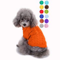 Bwealthest suéter para perro cuello alto, abrigo cálido para invierno