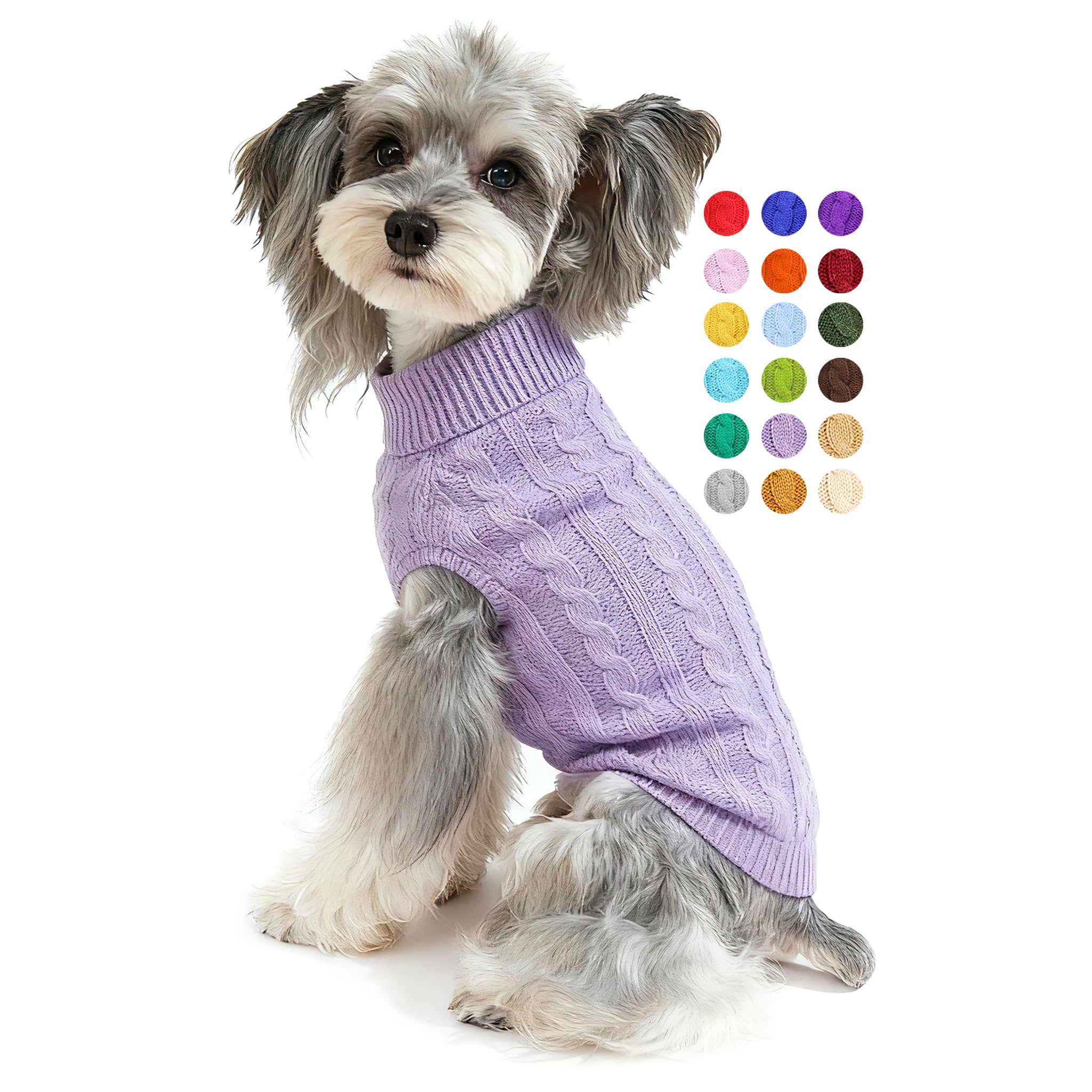 Bwealthest suéter para perro con cuello alto, ideal para paseos fríos.