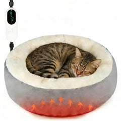 Cama BWOGUE para gato donut 19 pulgadas, desmontable para limpieza fácil.