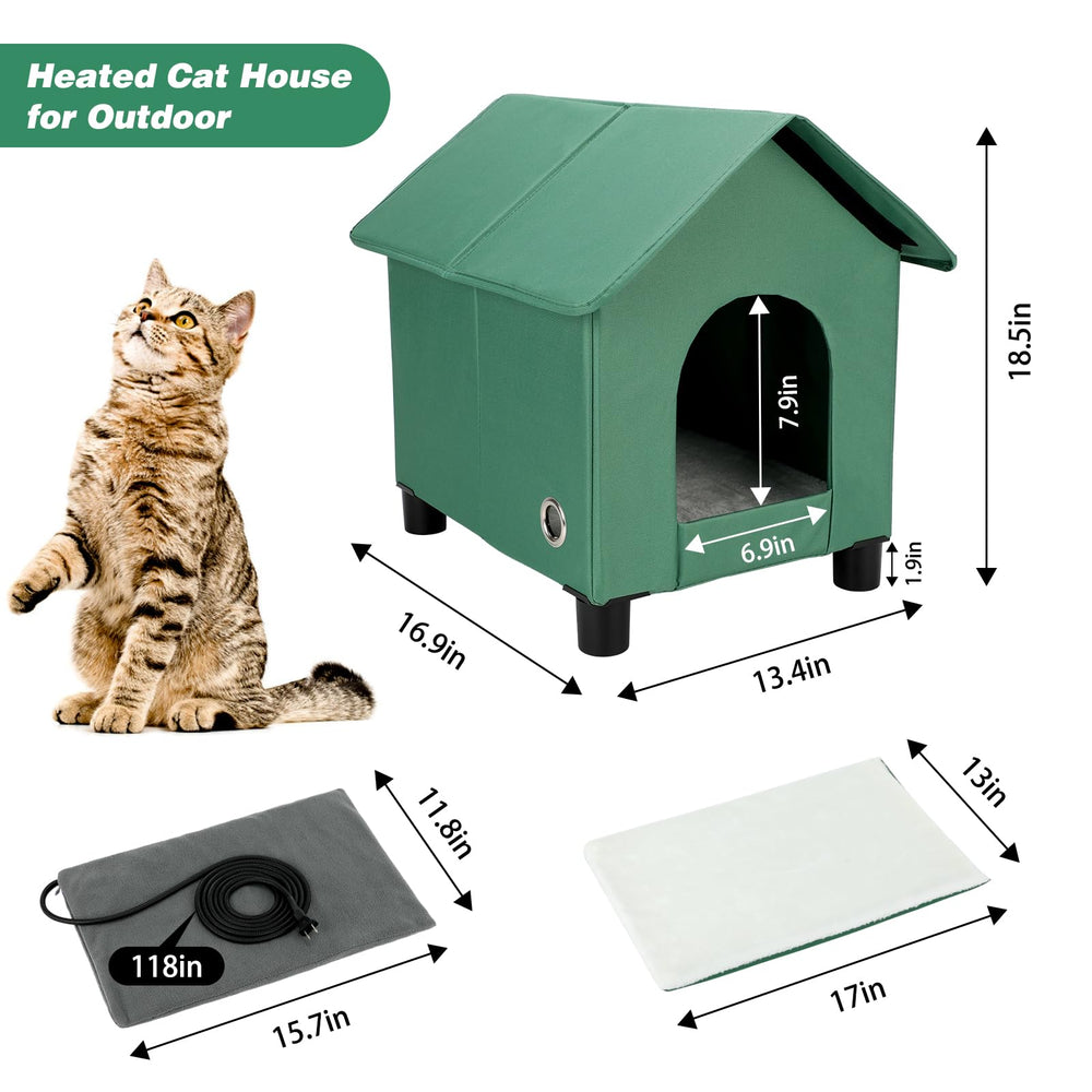 BWOGUE casa-gato-elevada-revestimiento-impermeable: protección seca en climas húmedos.