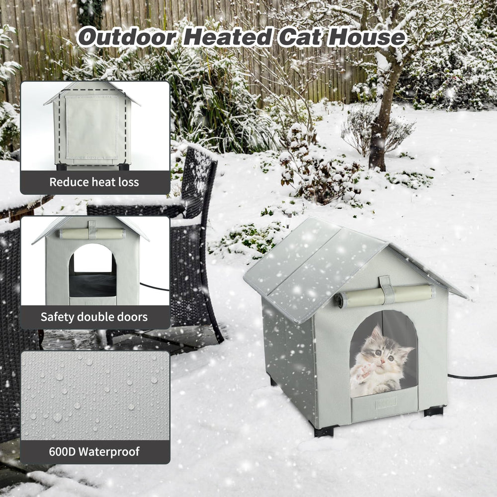 Base elevada BWOGUE mantiene al gato seco y cómodo al aire libre