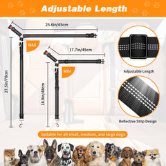 BWOGUE cinturón para perro coche con elastico bungee para confort en viaje.