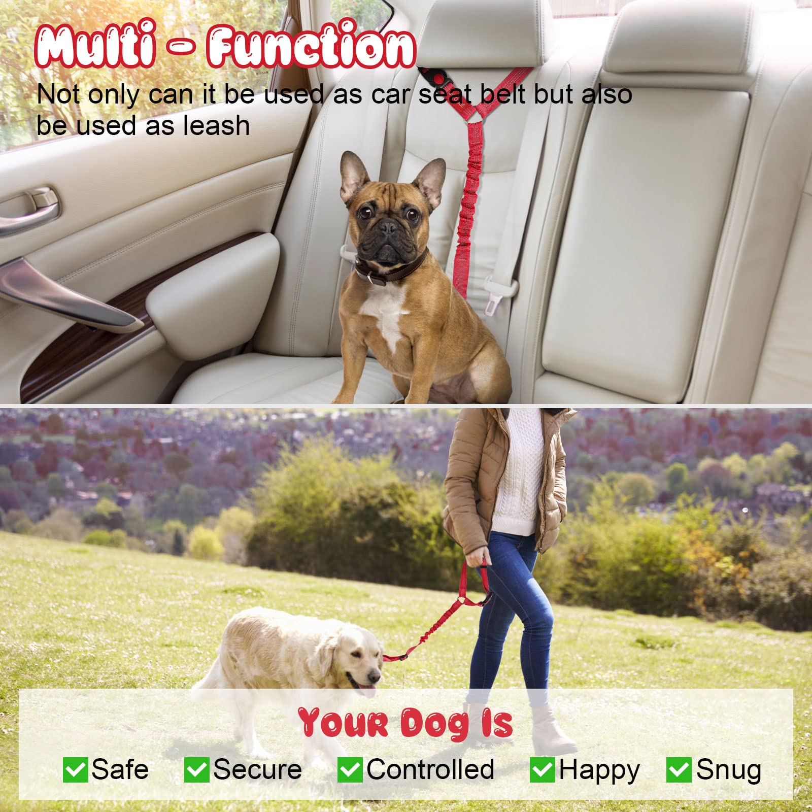BWOGUE diseño ligero de nylon, seguridad para mascotas en viaje nocturno.