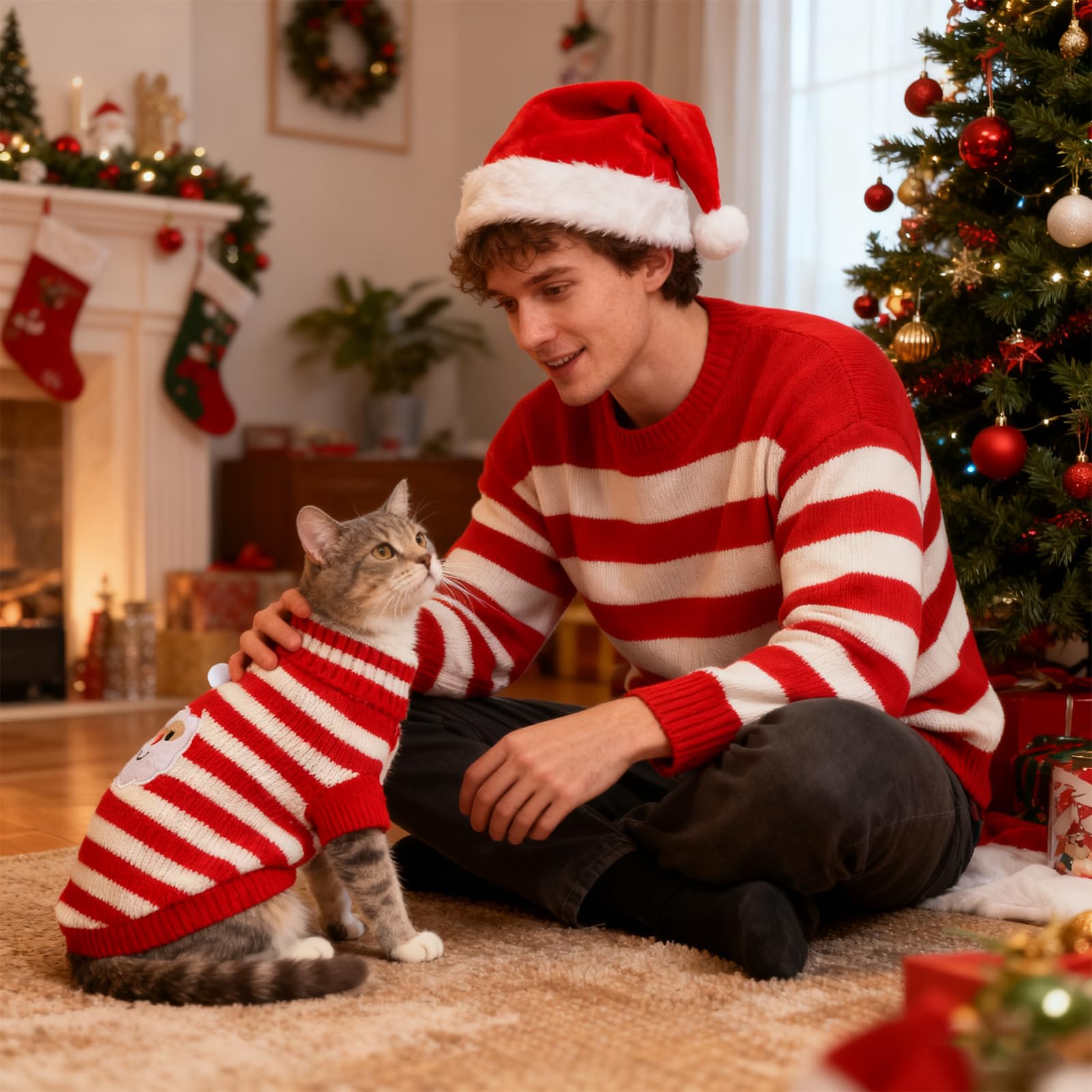BWOGUE sudadera navidad para perro, diseño clásico.