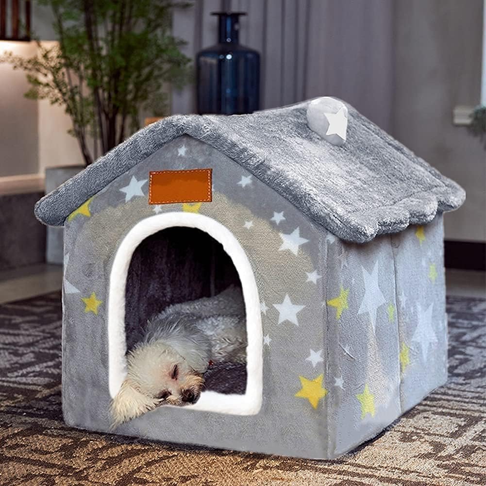 Casa BXEBUI para perros, interior con espuma de memoria para mayor confort.
