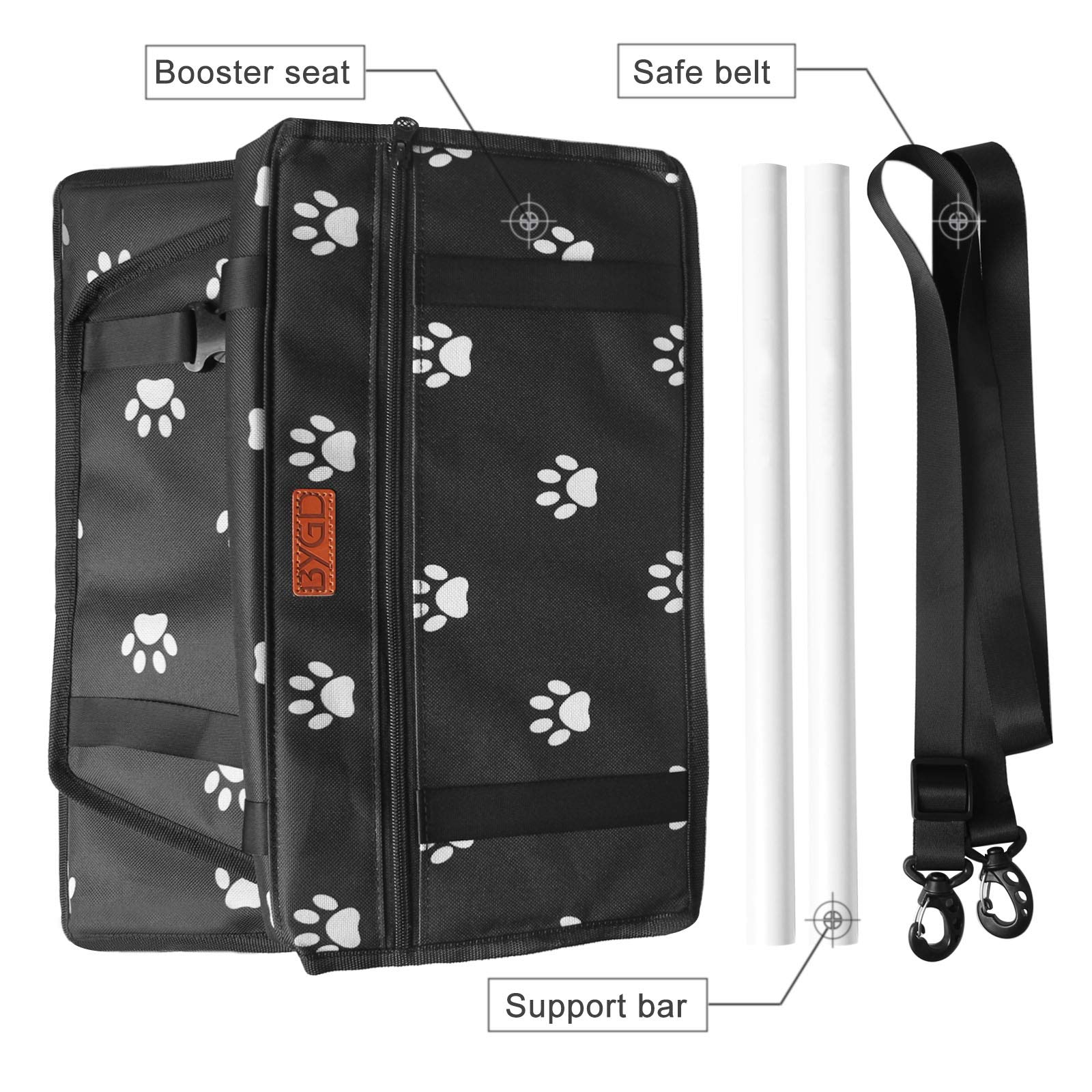 BYGD Asiento elevador plegable, diseño compacto para guardar en coche.