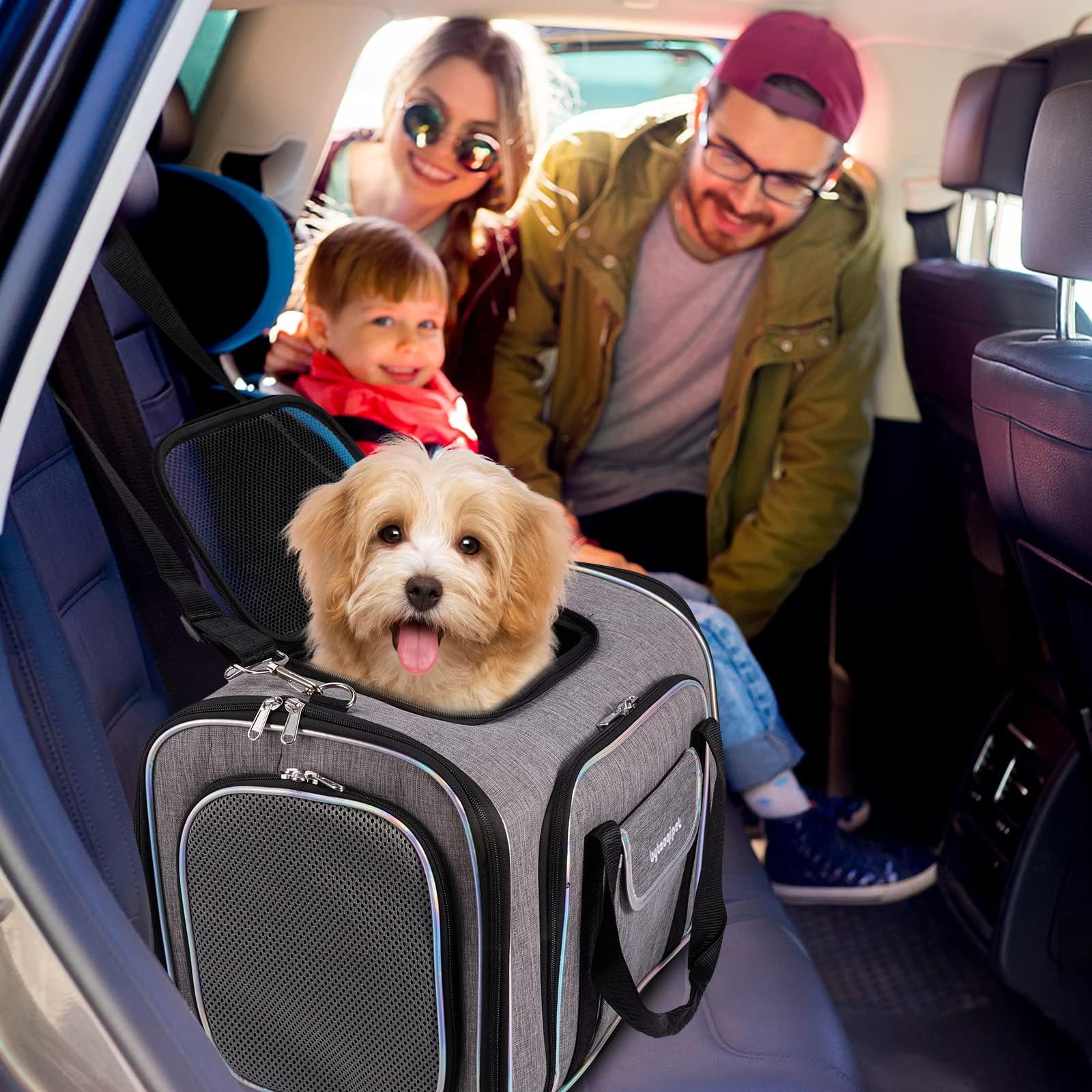Bytaoqipet funda-peluche-removible: confort suave para sesiones de viaje.