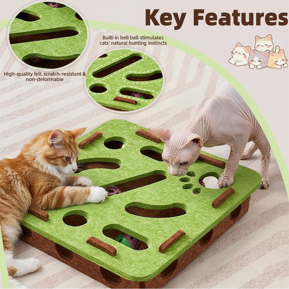 BZDBZD juego interactivo para gatos en casa y espacios pequeños.