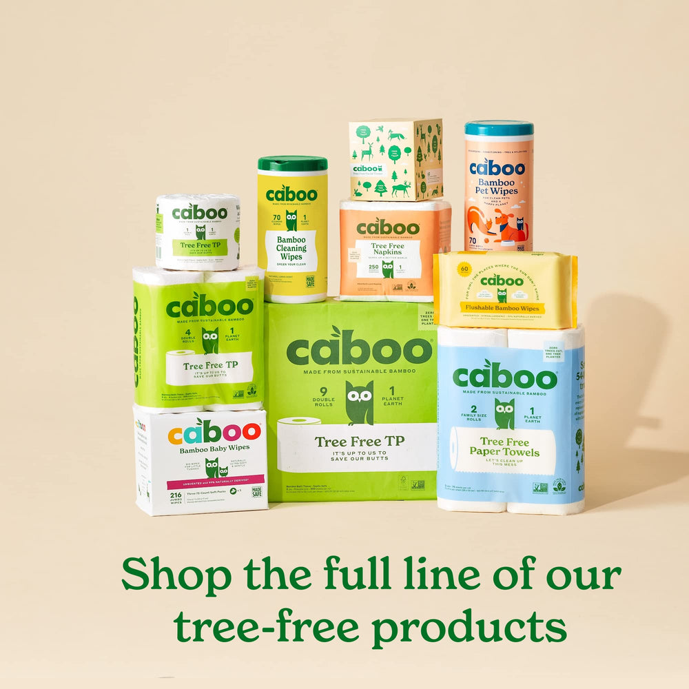 Caboo Tree Free Wipes, 140 toallitas, ideal para casas con mascotas.