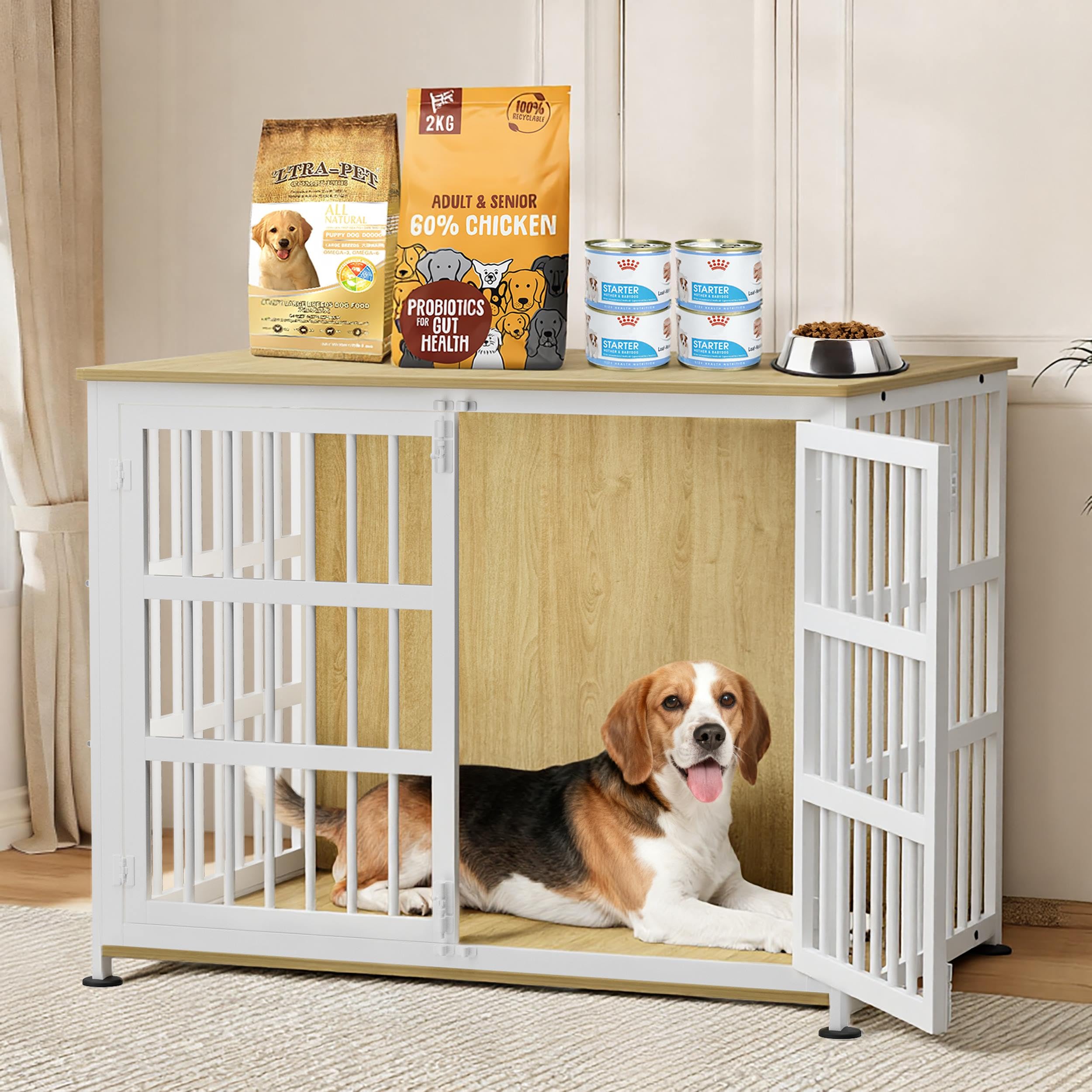 CABZOON jaula de 41 pulgadas como mueble refugio para perros grandes.