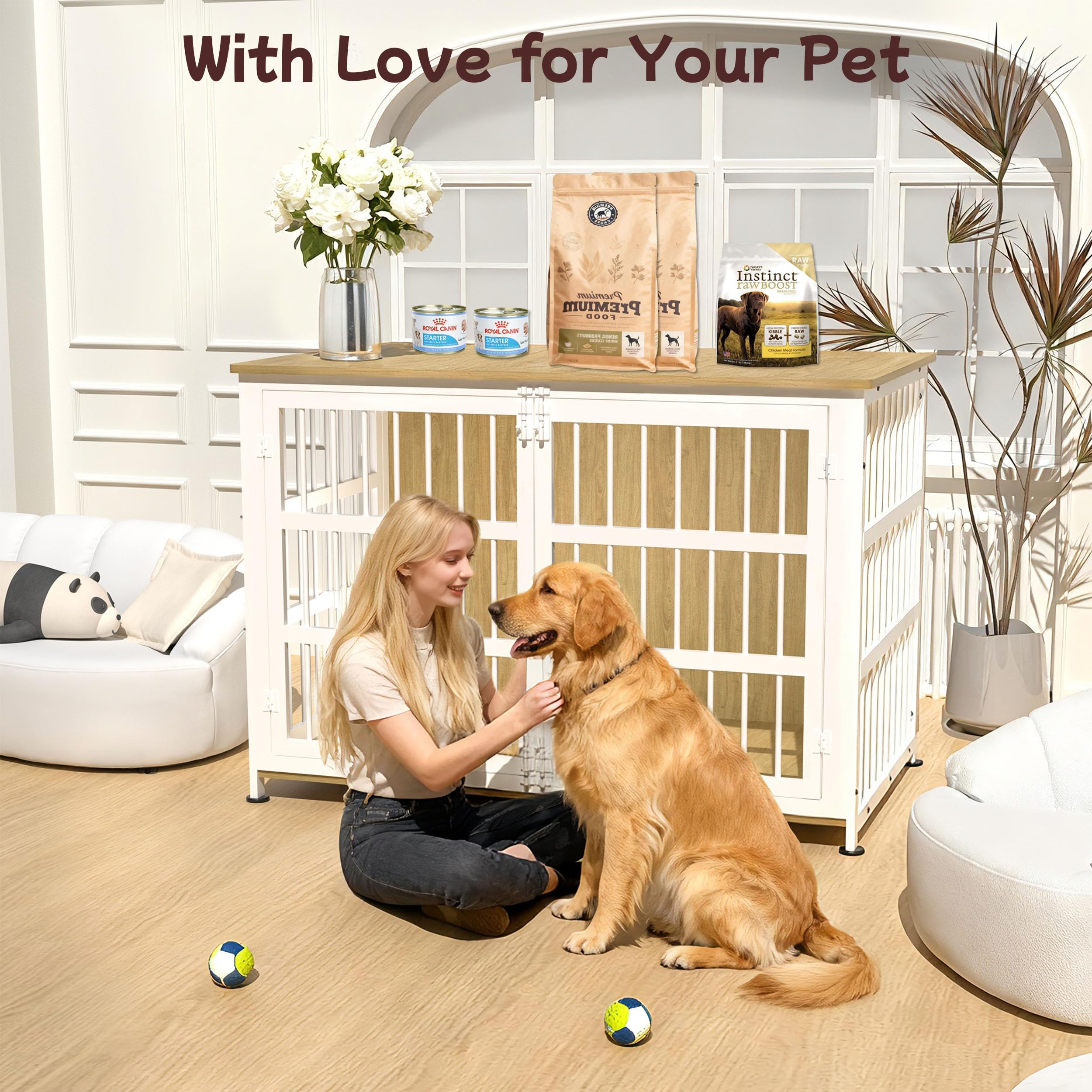 CABZOON jaula interior de 46'', dimensiones amplias para perros