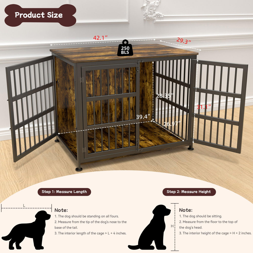 CABZOON jaula-perro doble puerta, acceso fácil para entrenamiento y convivencia