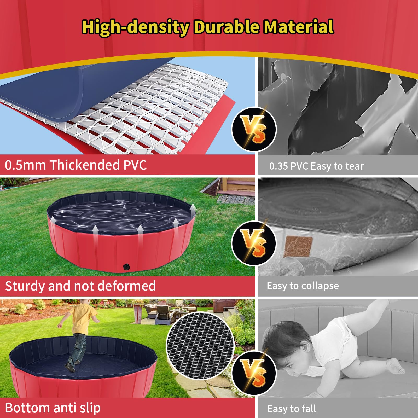 CACSPS piscina anti-deslizante con base estable para baño seguro