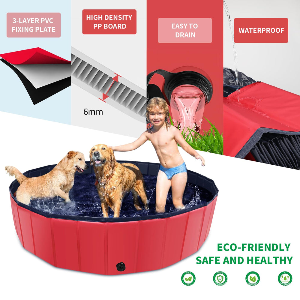 CACSPS piscina para perros veraniega, diversión refrescante al sol