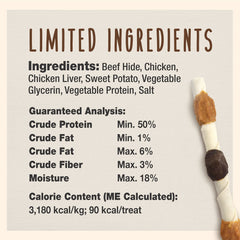 Cadet Gourmet palitos de diez pulgadas, masticación sostenida para perros grandes.