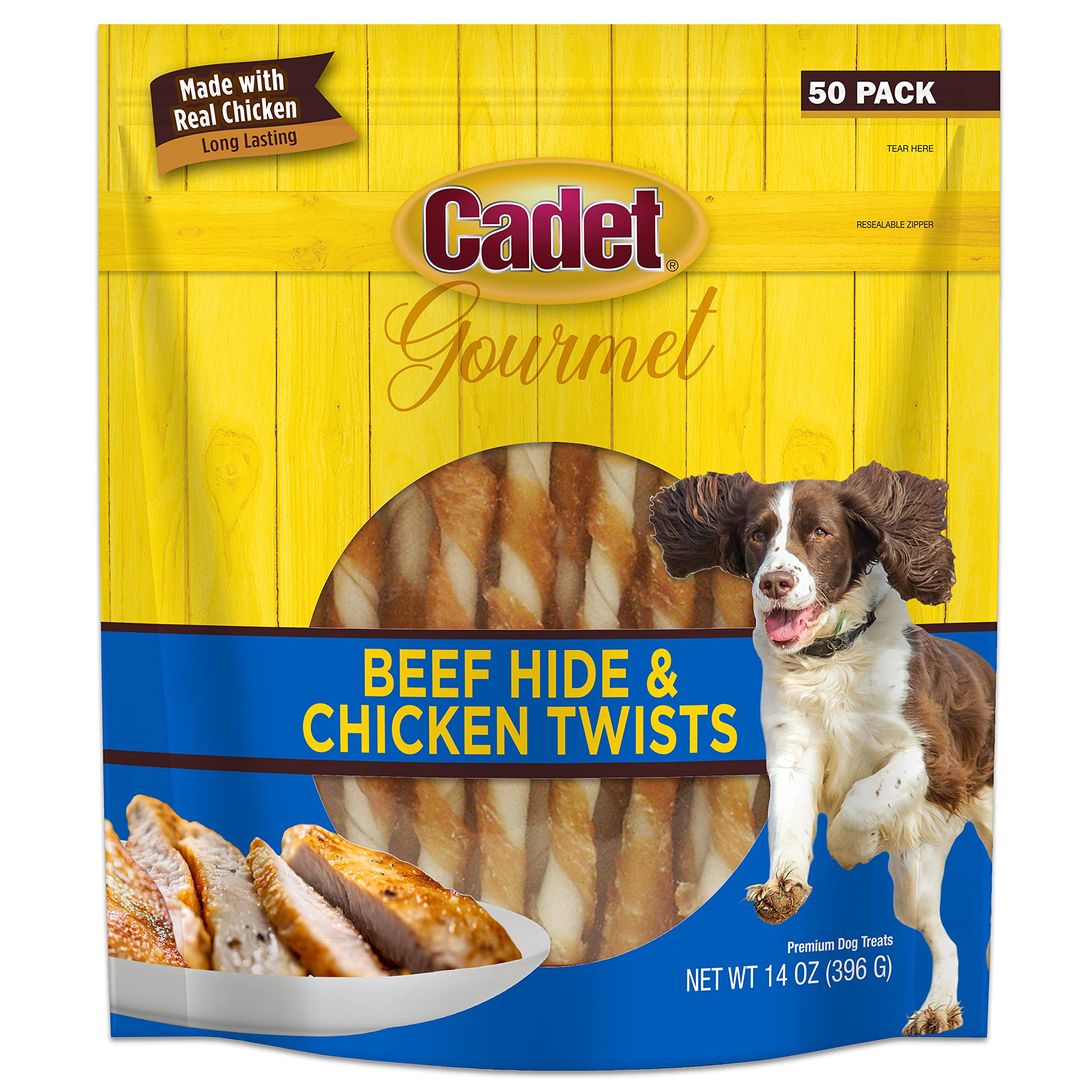 Cadet Gourmet palitos torcidos de carne y pollo para masticación prolongada