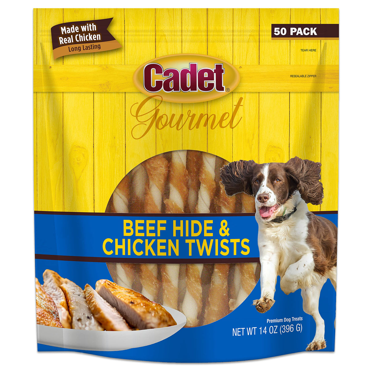 Cadet Gourmet palitos torcidos de carne y pollo para masticación prolongada
