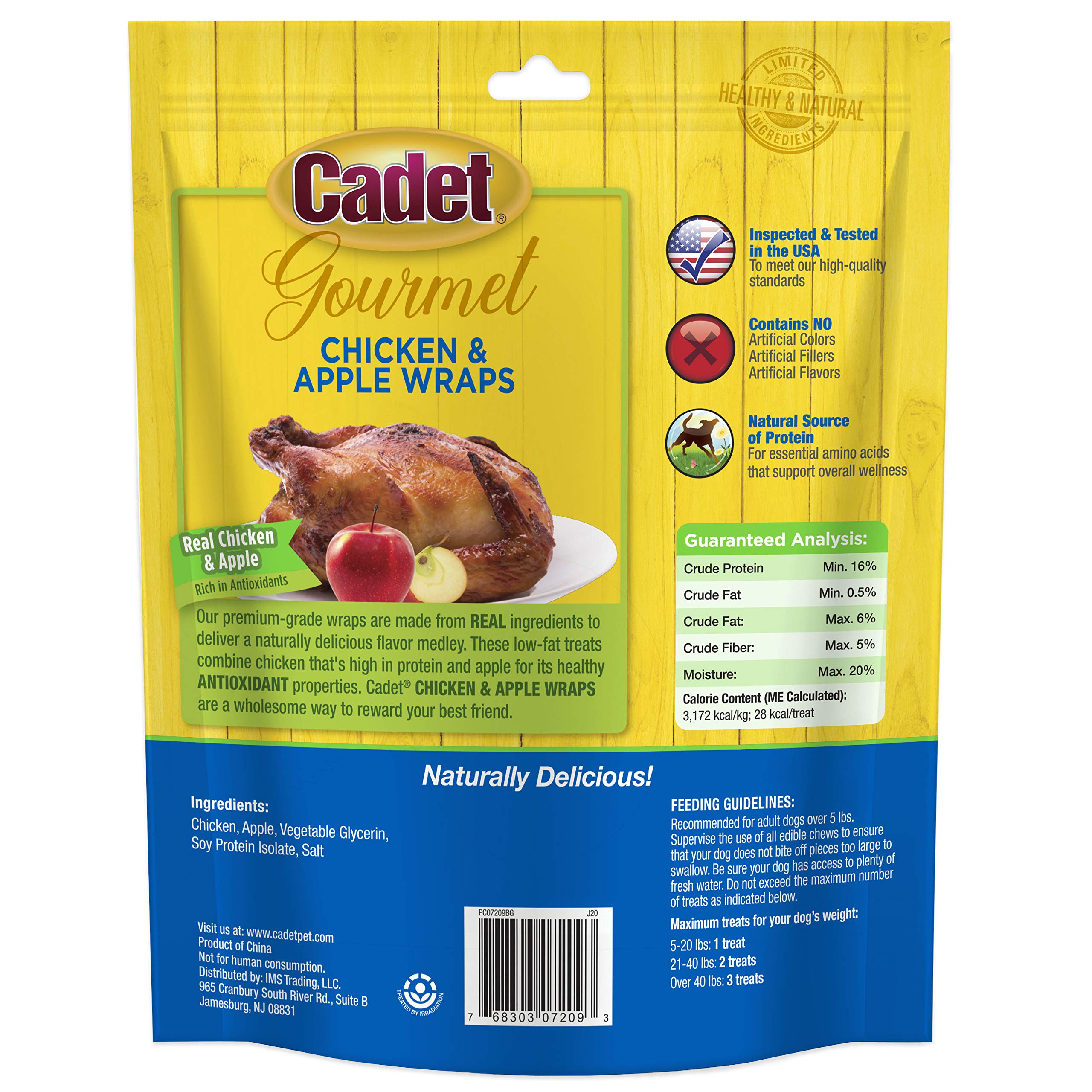 Cadet Gourmet Pollo y Manzana: 14 onzas de premios listos para salir