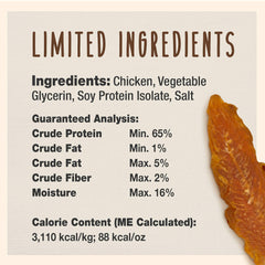 Cadet Gourmet tiras de pollo para perros, premio sabroso y fácil de partir.