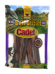 Cadet palitos bully gourmet 12 pulgadas, snack duradero para entrenamiento.