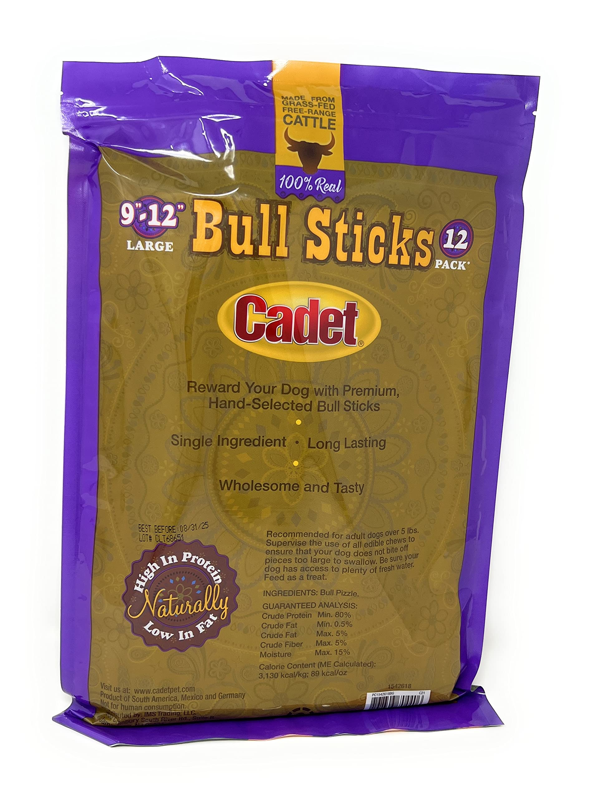 Cadet palitos bully gourmet, ideal como premio durante el entrenamiento diario.
