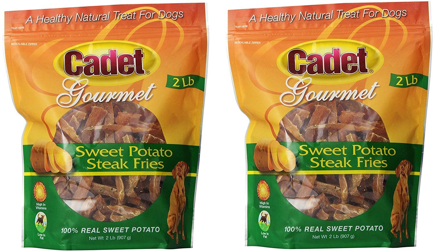 Cadet patatas dulces steak fries para perros, snack práctico para entrenamiento o pausa.