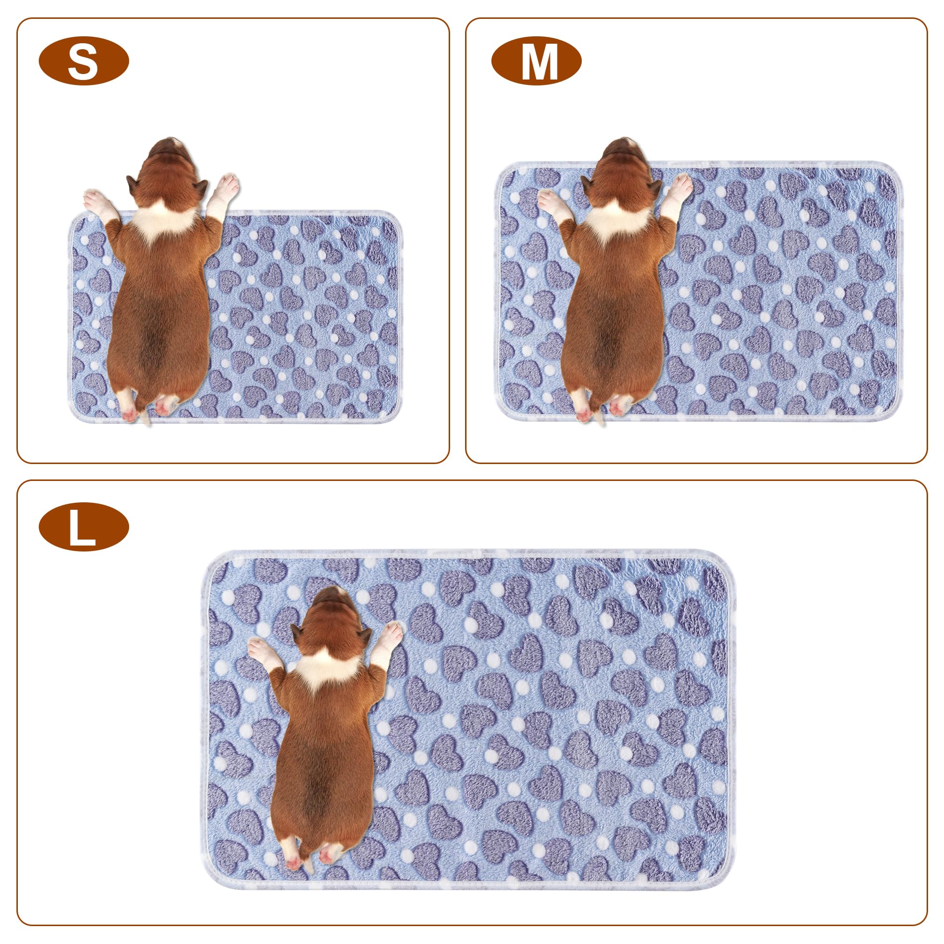 Las tres tallas incluidas permiten adaptar la manta a perros y gatos.