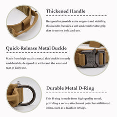 CADONO collar táctico doble seguridad: seguridad adicional en paseos y entrenamiento.