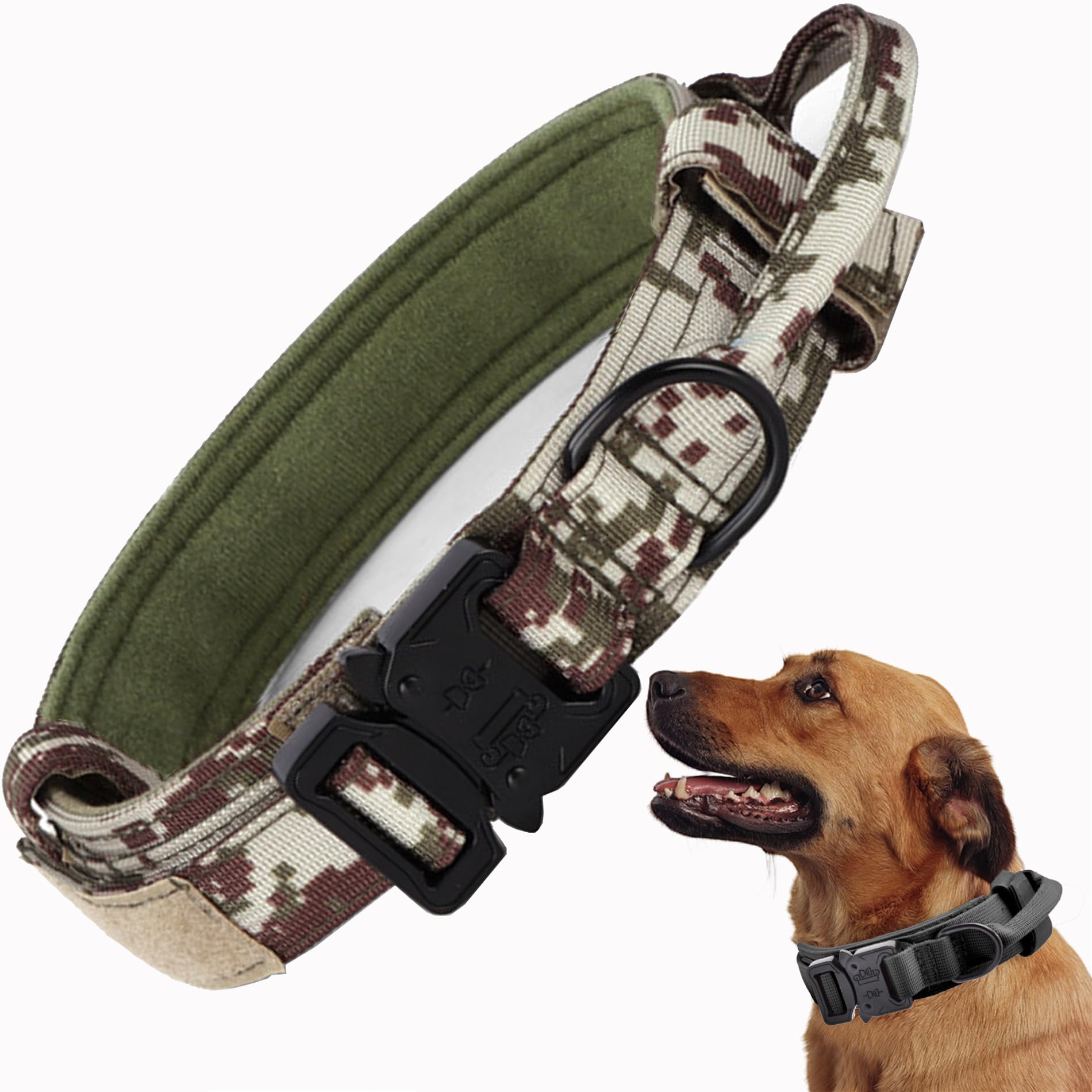 CADONO collar táctico nylon-1000D: duradero para entrenamiento diario.