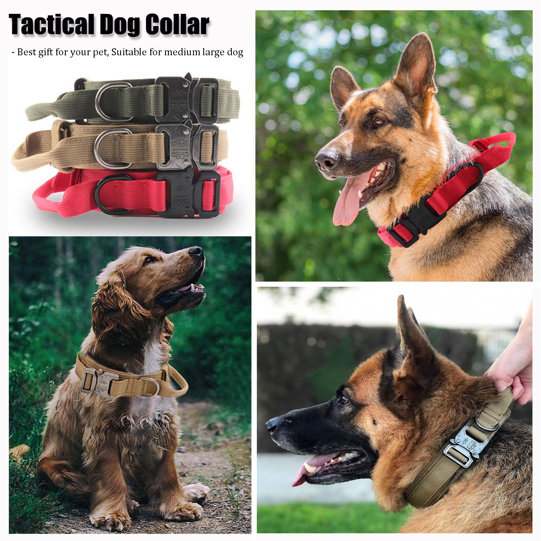 CADONO collar táctico zona para etiquetas: espacio práctico para identificación.